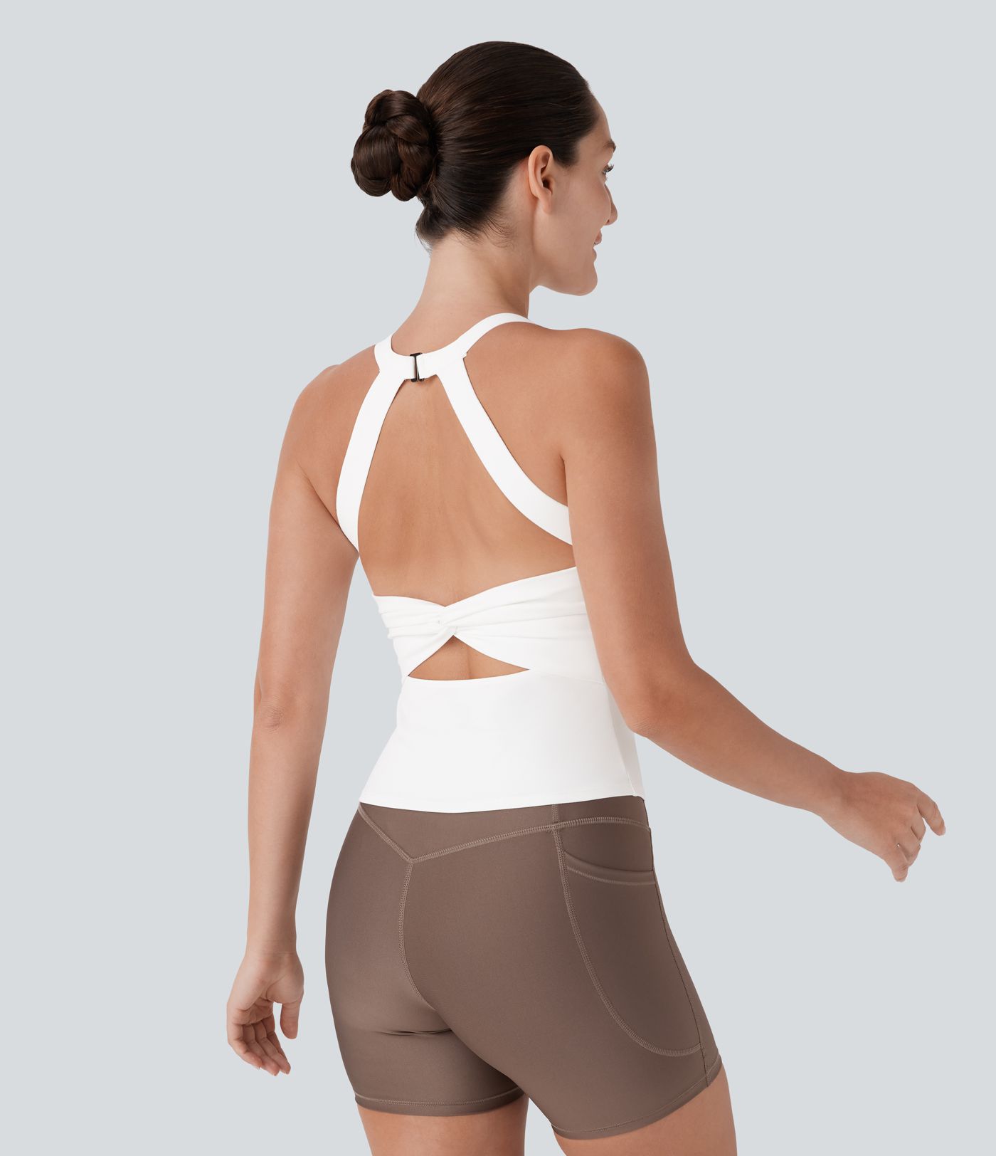 SoftlyZero™ Plush Cut Out Yoga Tank Top A-C Cups