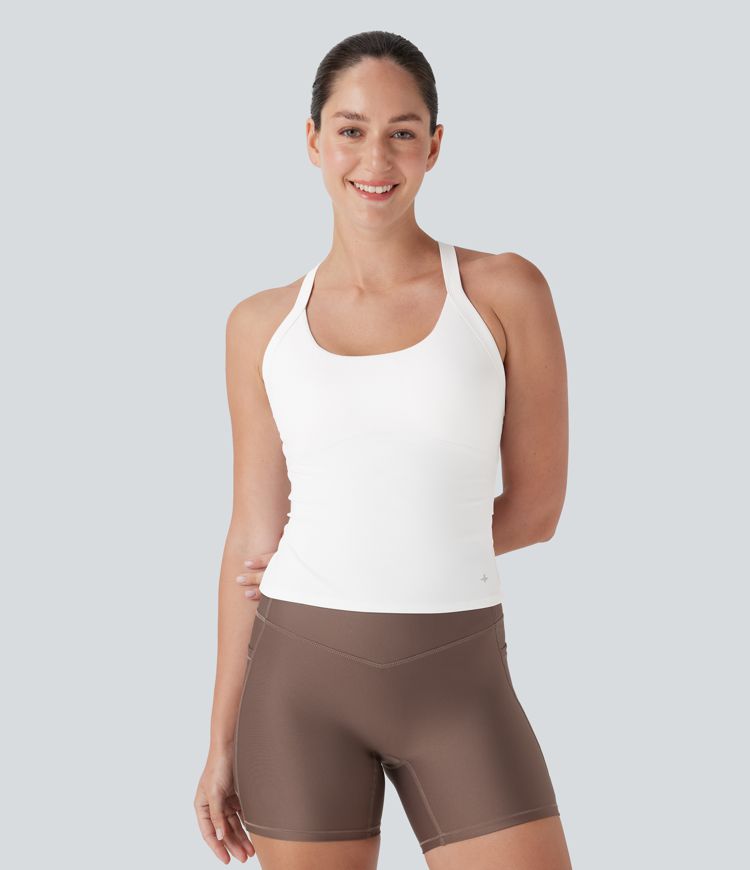 Softlyzero™ Plush Backless Cut Out Twisted Yoga Tank Top