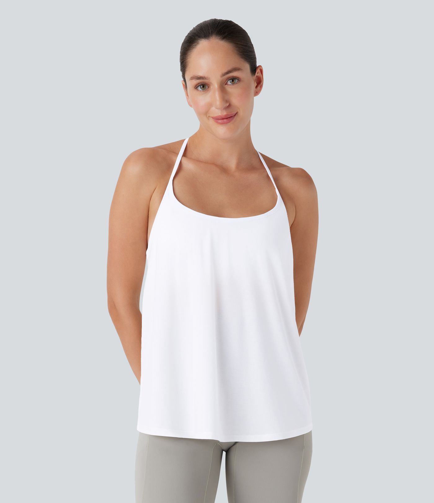 SoftlyZero™ Airy Halter Draped Cool Touch Yoga Sports Top-UPF50+