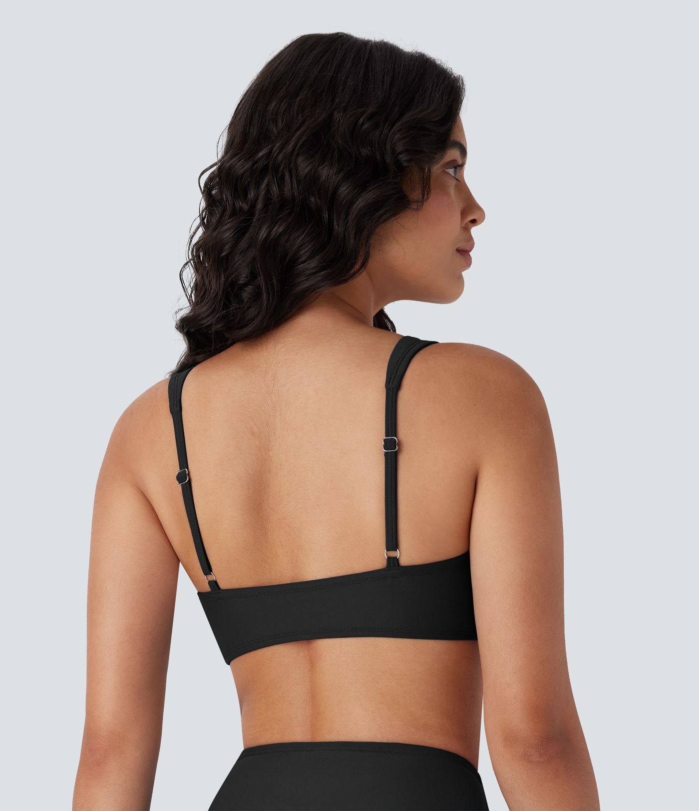 Haut de bikini carré froncé