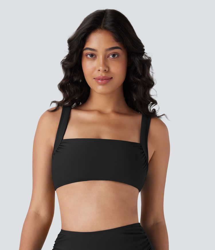 Haut de bikini carré froncé