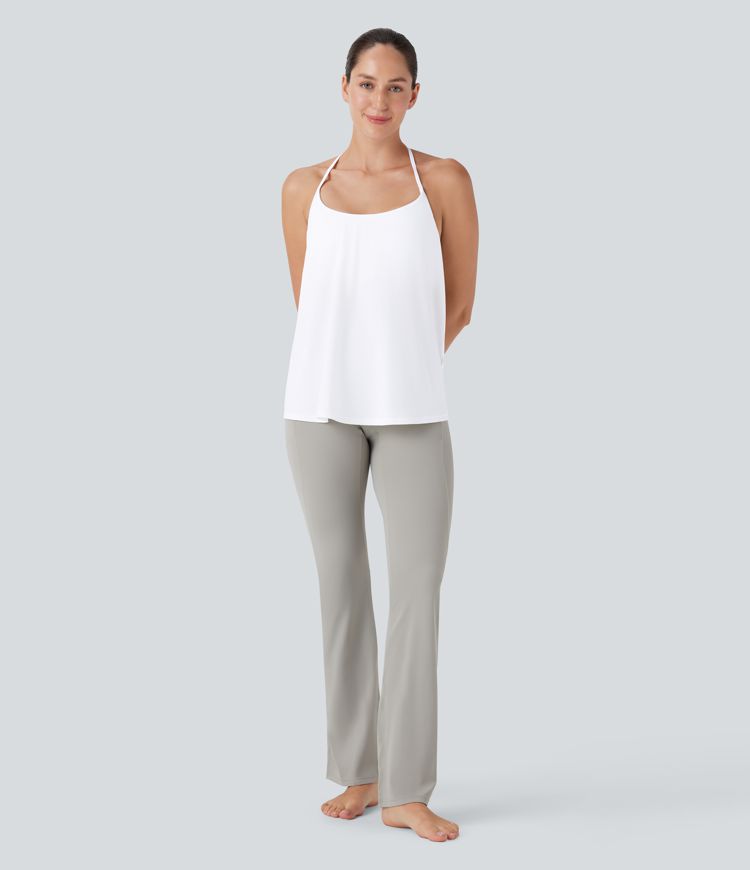 Top Softlyzero™ Airy deportivo yoga cuello halter sin espalda tacto fresco - UPF 50+