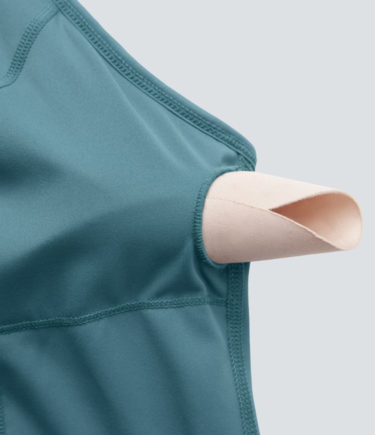 Breezeful™ Double Straps Drawstring Layered 2-in-1 Quick Dry Yoga Romper