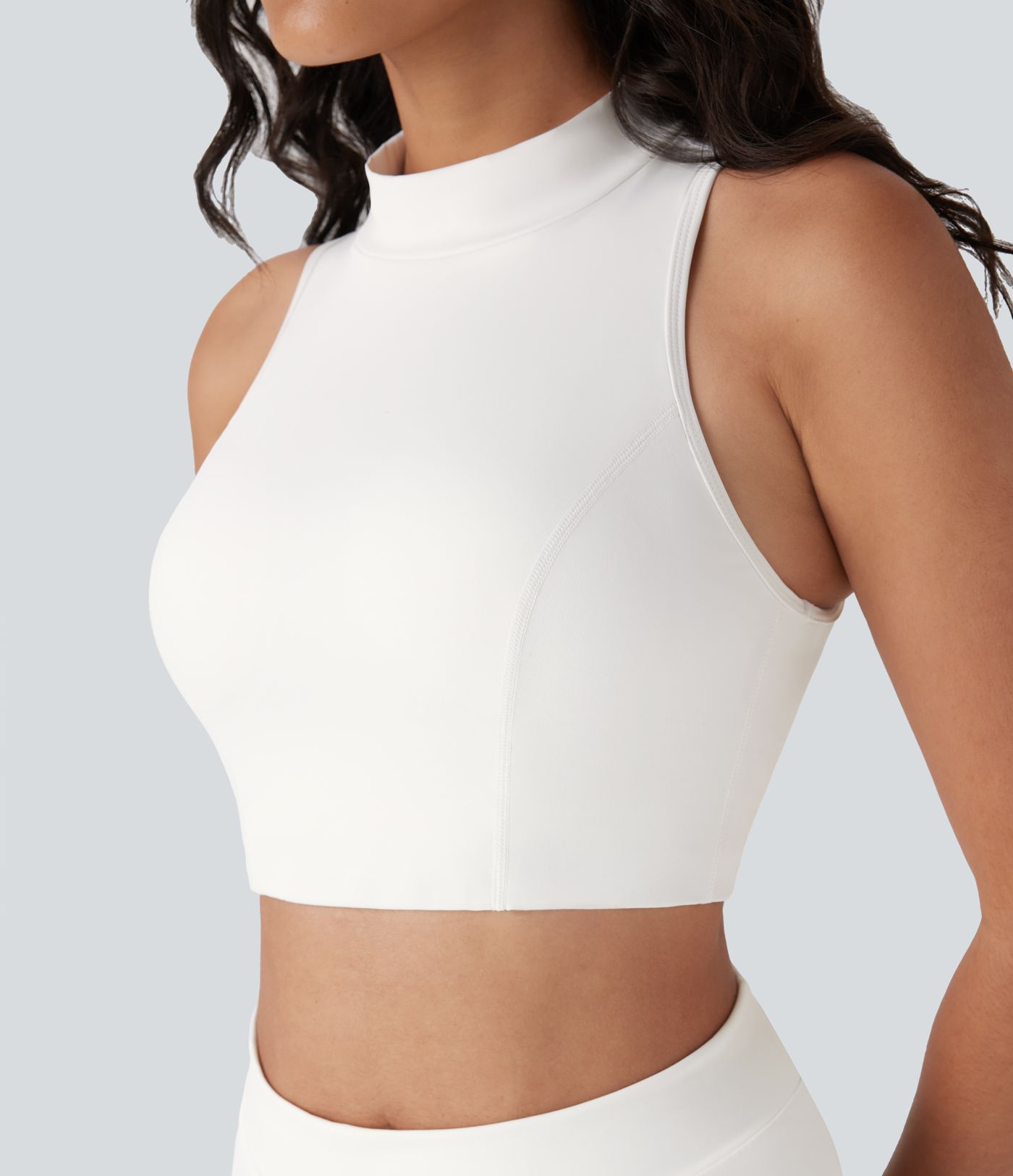 Softlyzero™ QuickDry Cut Out Backless Stand Collar Skinny Cropped Tennis Tank Vest Top