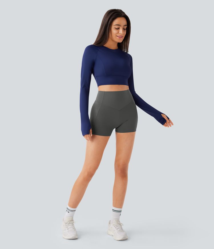 Pantalón corto SoCinched UltraSculpt ciclista tiro alto realce glúteo bolsillo lateral entrenamiento 7.5cm