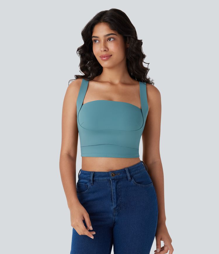 Softlyzero™ Airy - Lässiges, rückenfreies Tanktop mit quadratischem Ausschnitt und Cool-Touch