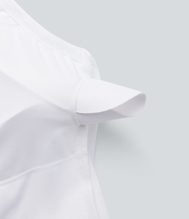 Minigolf-Aktivkleid mit Stehkragen, halbem Reißverschluss, Racerback und Cut-Outs，Cool Touch - schnelltrocknend