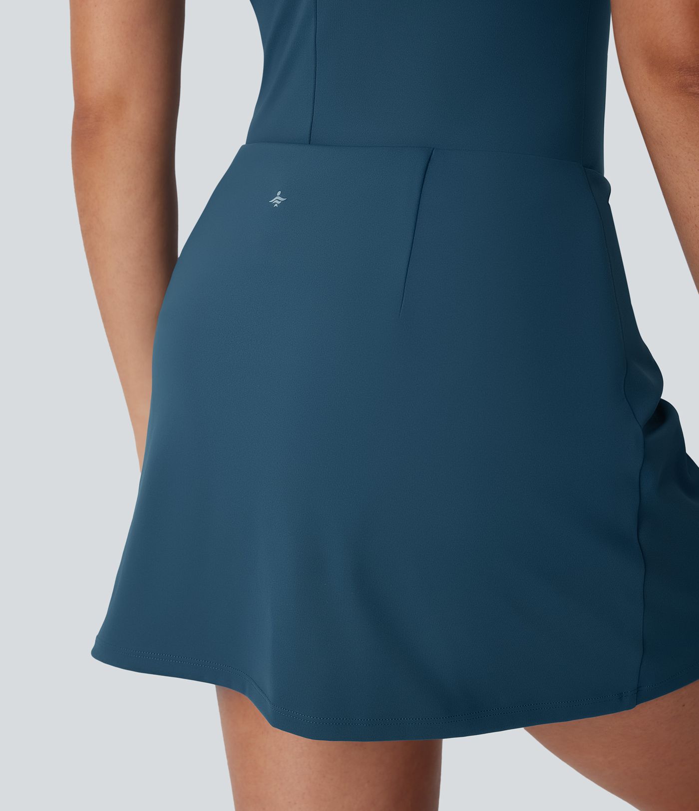 SoftlyZero™ QuickDry Curved Hem Tank Top And Tummy Control 2-in-1 Pocket Golf Skirt Set-Golf Tee Pockets