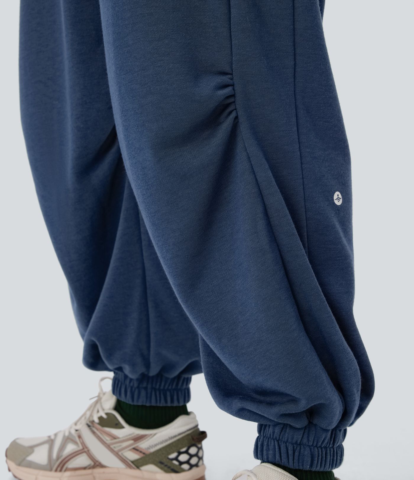 High Waisted Drawstring Pocket Running Joggers