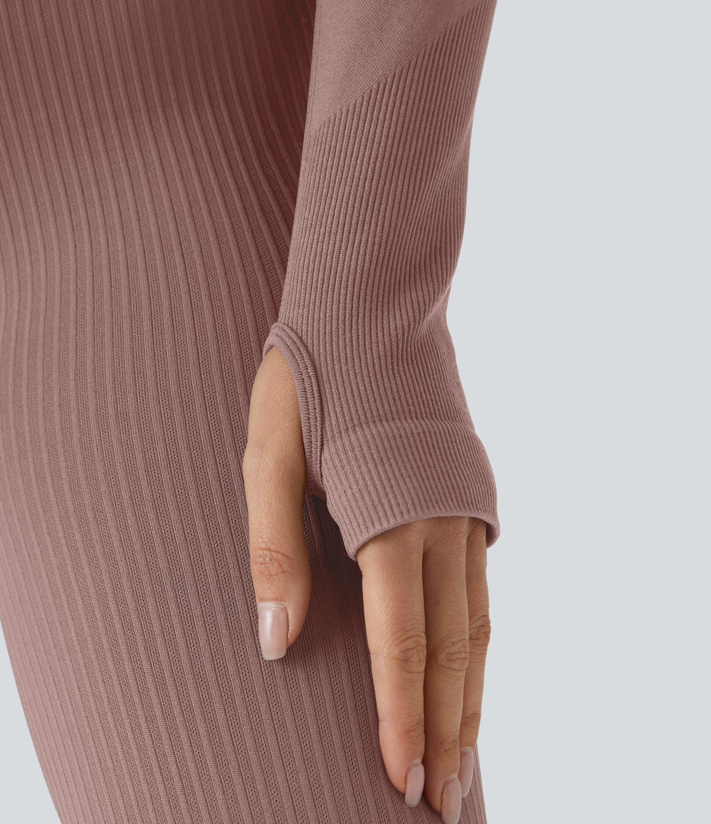 OneForm Seamless Flow Stand Collar Raglan Sleeve Thumb Hole Zipper Skinny Yoga Jacket