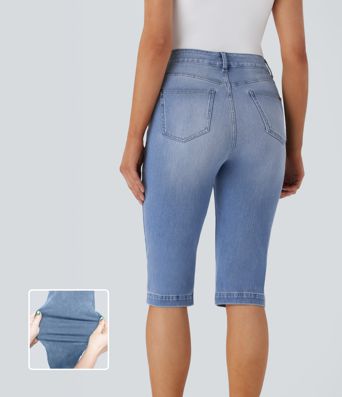 Halara Flex™ High Waisted Pocket Washed Pedal Pusher Casual Jeans