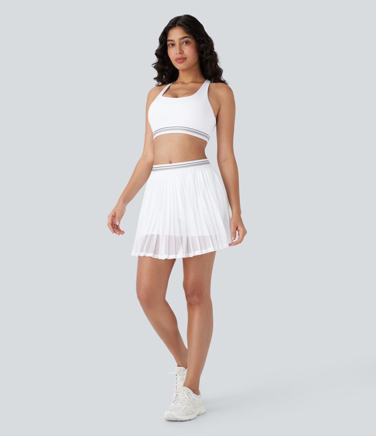 Mini-maillot de tennis pliable en queue de cheval avec coussinets colorés, sac 2 en 1 et coupe-vent, rangement rapide