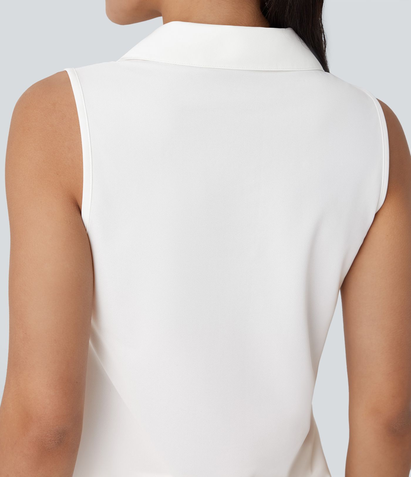 Crossover-Golf-Tanktop mit V-Ausschnitt und gebogenem Saum - schnelltrocknend, UPF50+