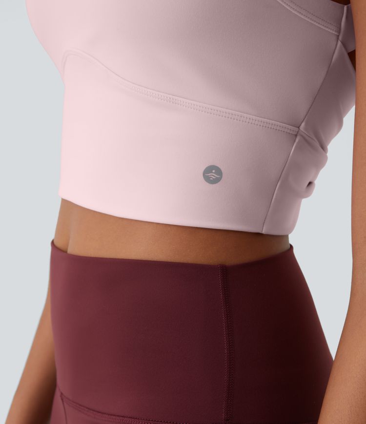 SoftlyZero™ Plush Cut Out Cropped Yoga Tank Top A-C Cups