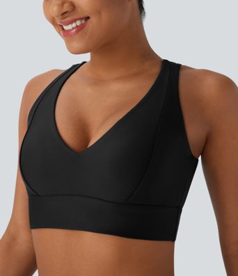 Light Support Sheen Yoga Sports Bra A-C Cups