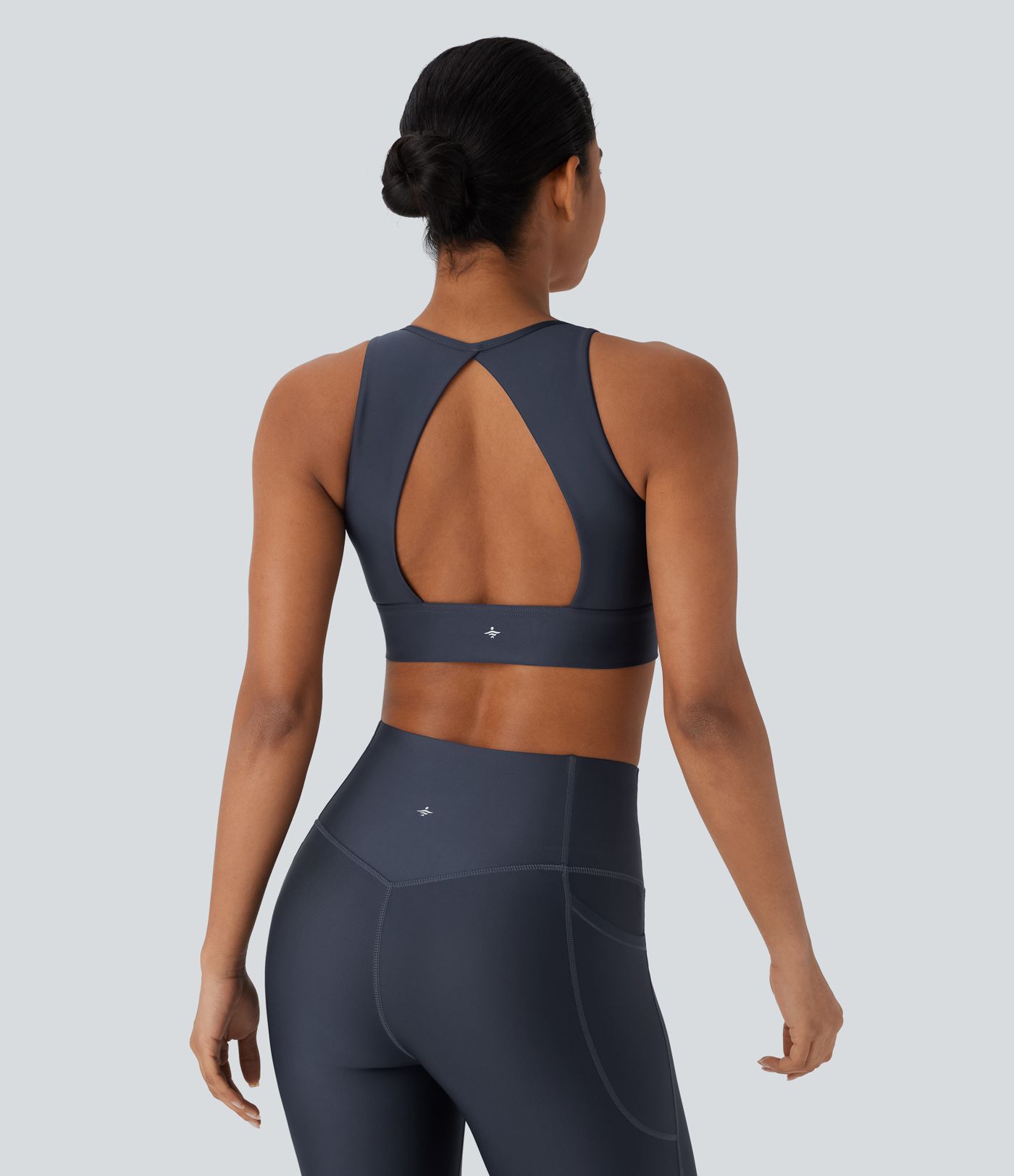 Brassière de sport yoga soutien souple brillant bonnets A-C