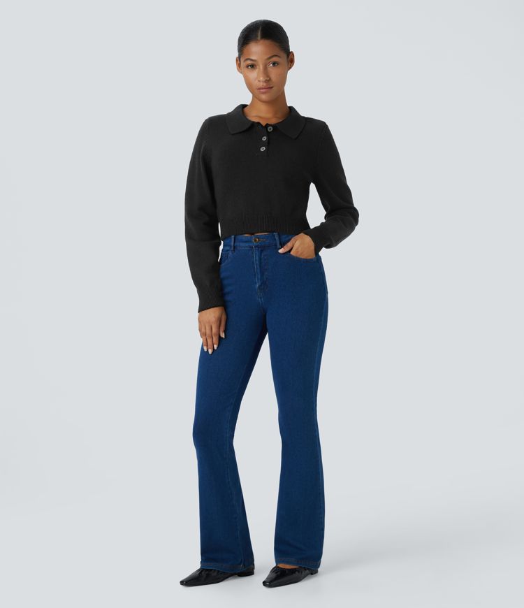 Pull Décontracté à Manches Longues Devant