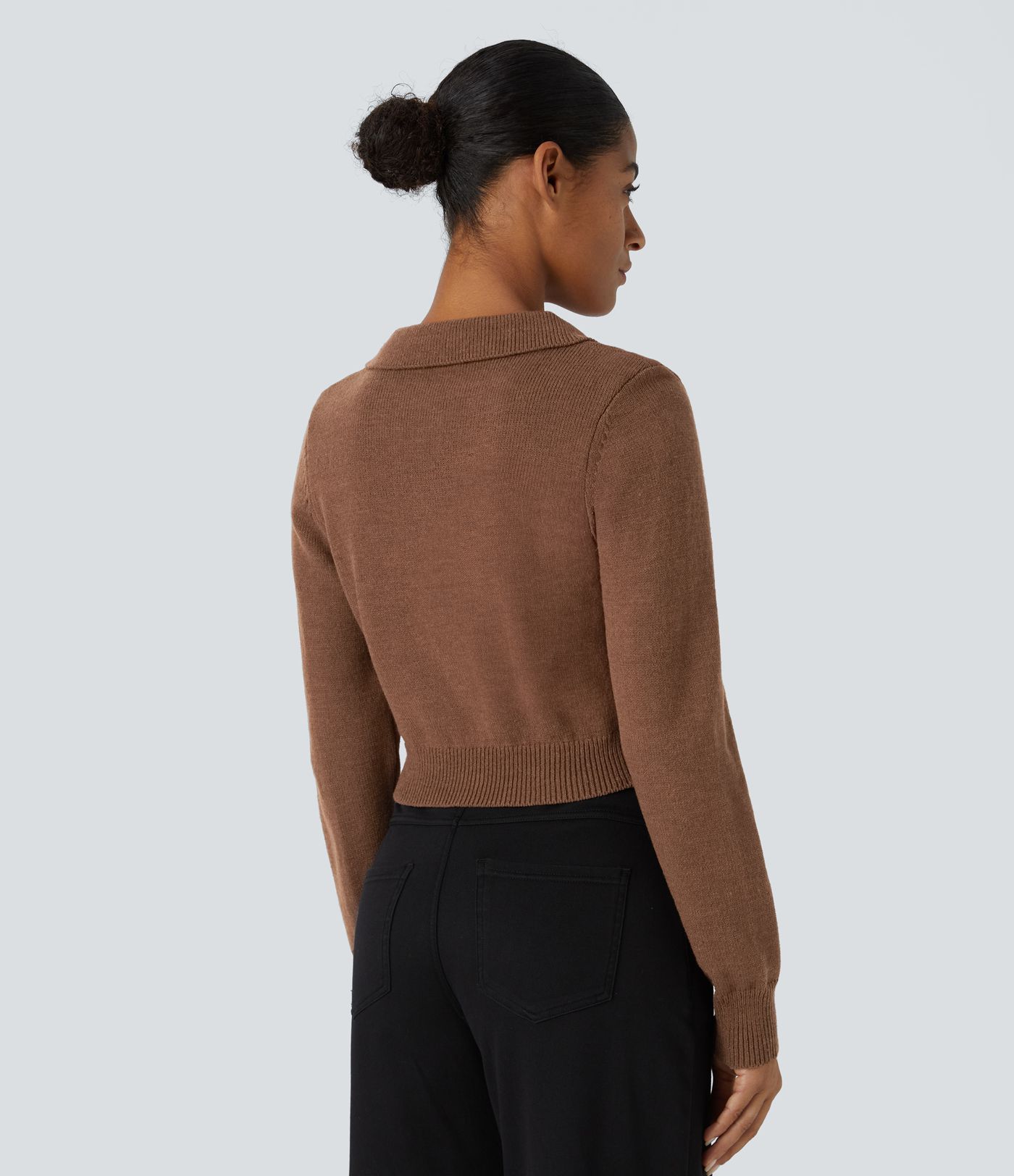 Halara front button long sleeve casual sweater