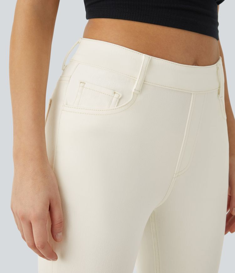 Jeans Halara Flex™ Denim elástico pierna recta múltiple bolsillo tiro alto