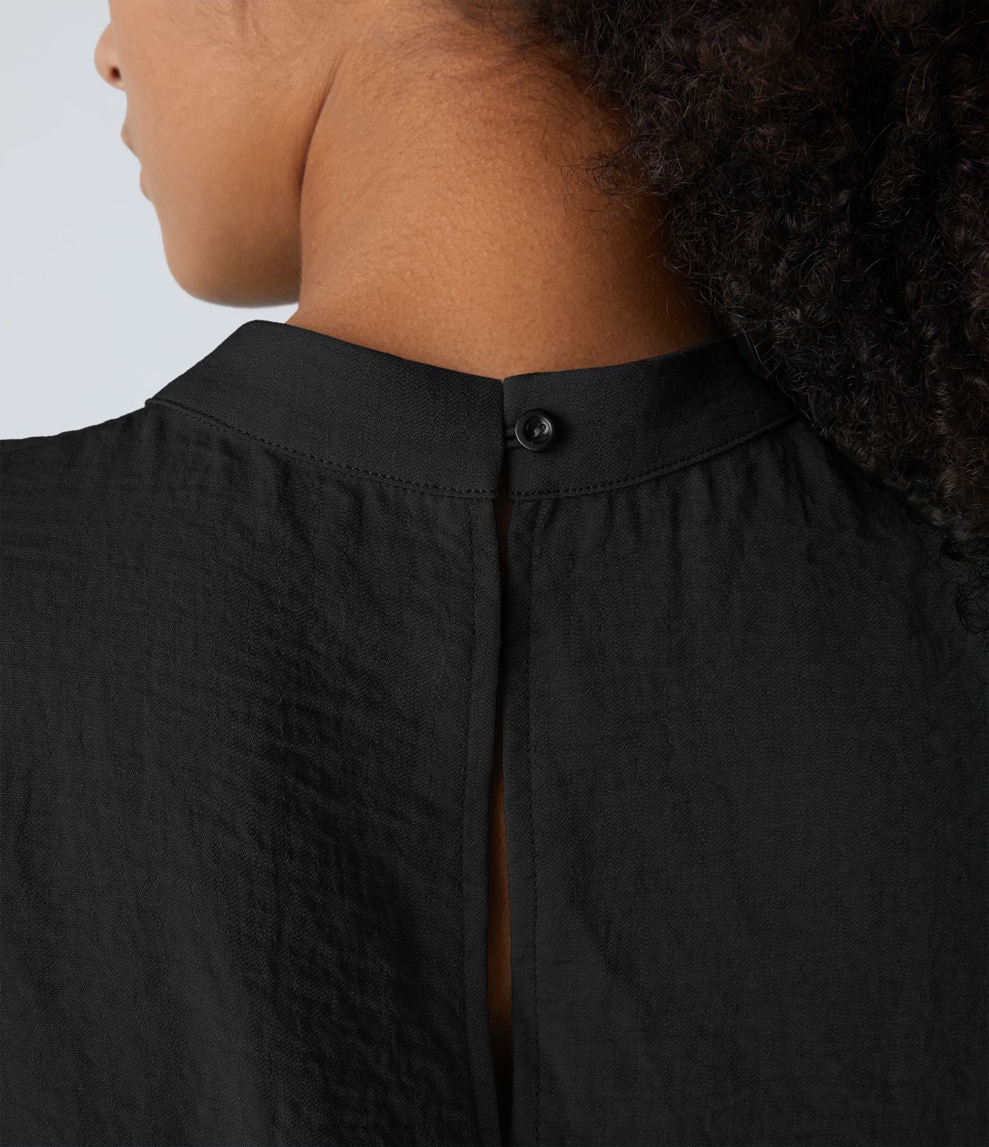 Criscross lace-up frill cap sleeve button cutout side pocket casual linen-style jumpsuit