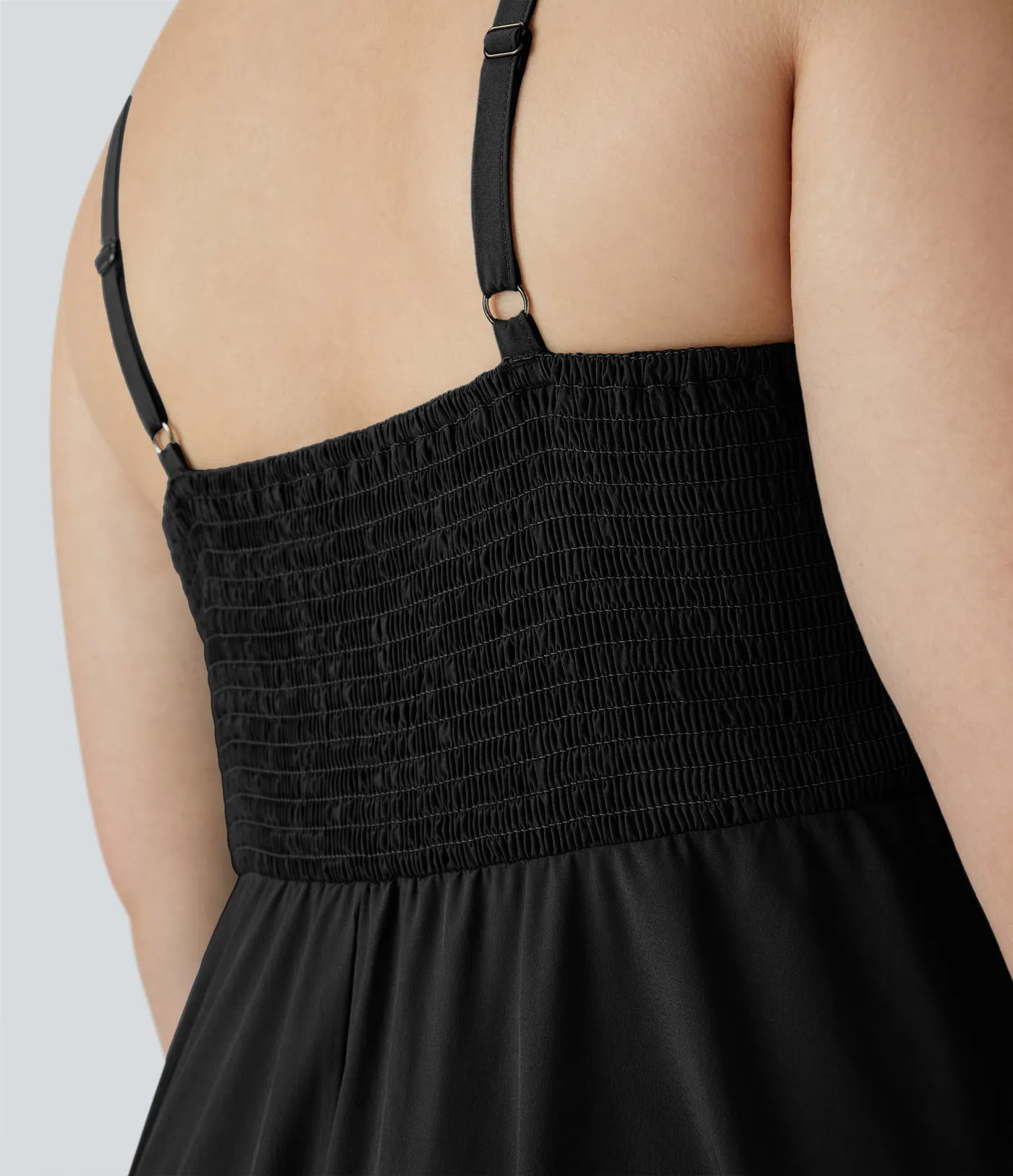 Breezeful™ Shirred High Low Flowy Quick Dry Maxi Slip Plus Size Dress