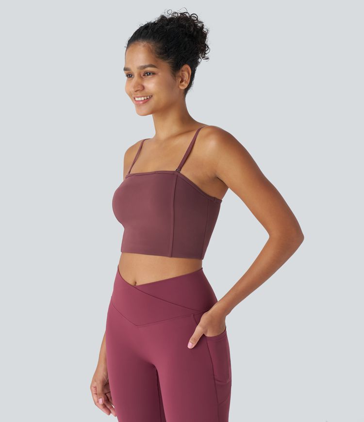 Softlyzero™ Rose support removable strap yoga sports bra - UPF50+