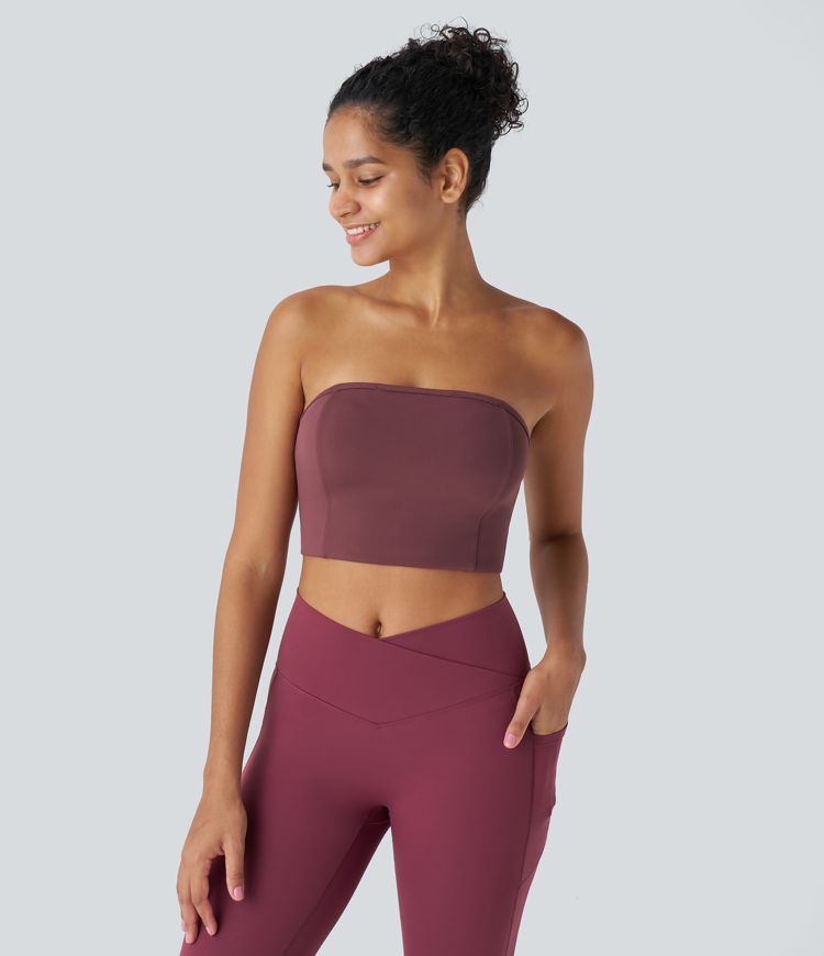 Softlyzero™ Rose support removable strap yoga sports bra - UPF50+