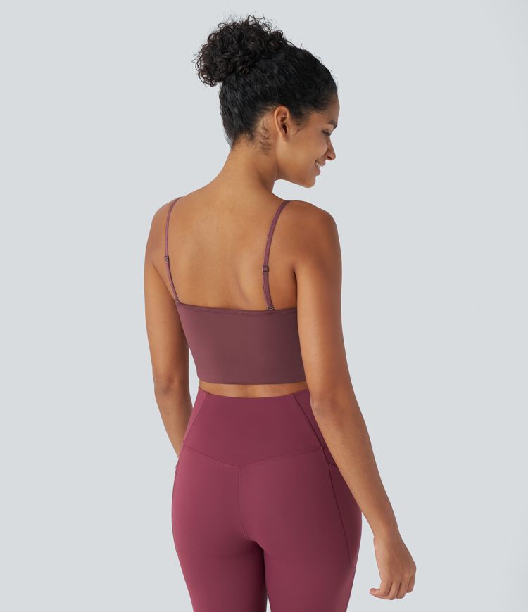 Softlyzero™ Rose support removable strap yoga sports bra - UPF50+