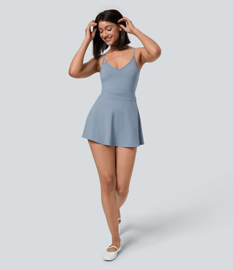 Ruched 2-in-1 Pocket Mini Slip Casual Dress-Easy Peezy Edition