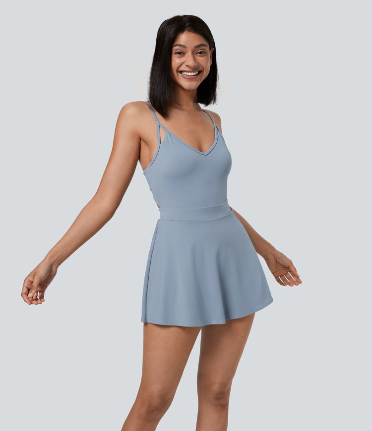 Ruched 2-in-1 Pocket Mini Slip Casual Dress-Easy Peezy Edition