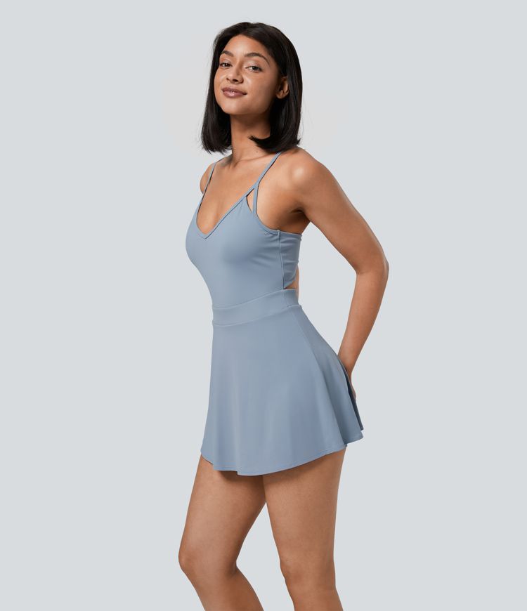 Ruched 2-in-1 Pocket Mini Slip Casual Dress-Easy Peezy Edition