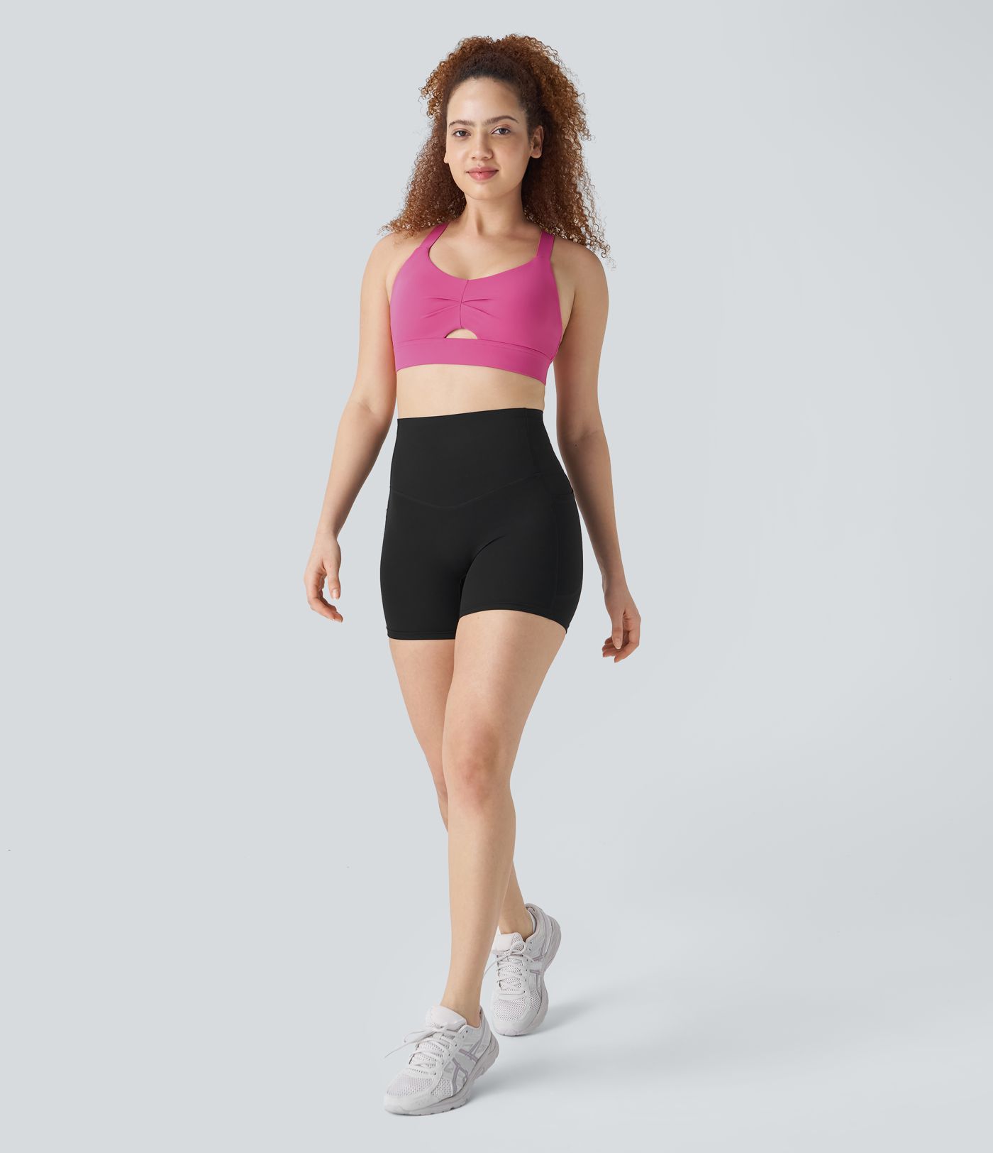 Sujetador Halara UltraSculpt™ deportivo entrenamiento correa ajustable cruzado sin espalda soporte medio