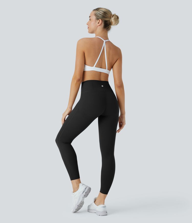 Leggings SoCinched UltraSculpt entrenamiento tiro alto realce glúteo control abdomen múltiple bolsillo 7/8
