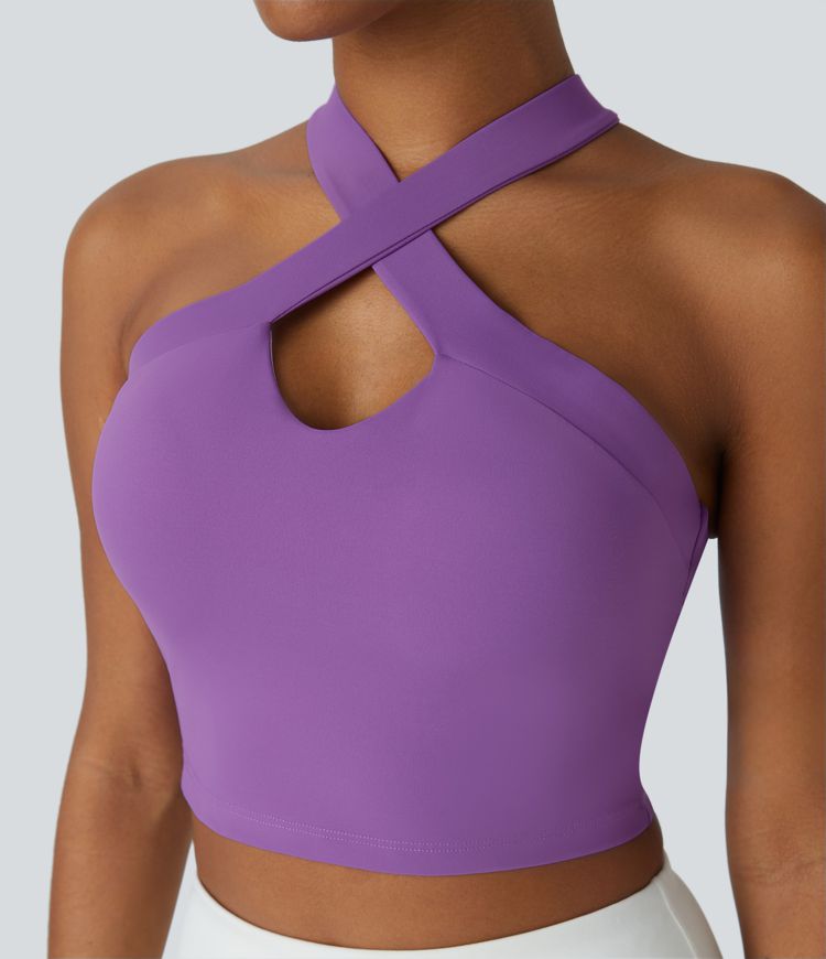 ACYM Halter design オールインワン Funscape Reversible Halter Bra – Zumba Wear | STRONG iD