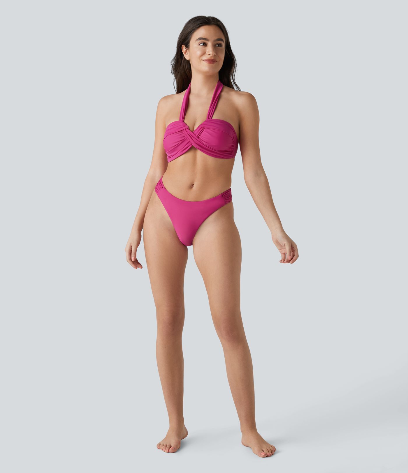 Low Rise Ruched Bikini Bottom Swimsuit