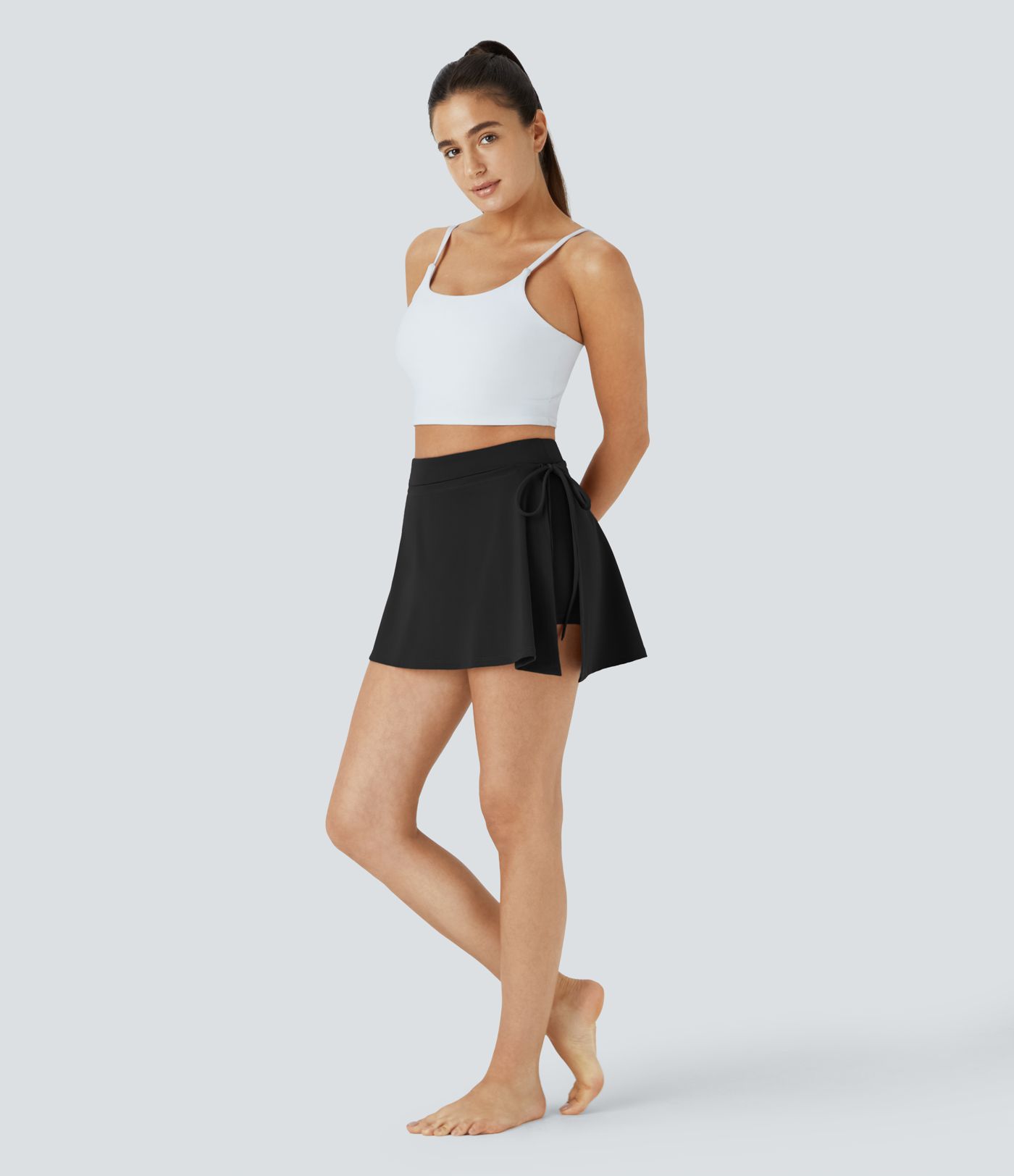 Quotidien Softlyzero™ Airy Jupe Mini 2 en 1 A-Line avec Taille Mi-Haute Poches Latérales Toucher Frais - UPF50+