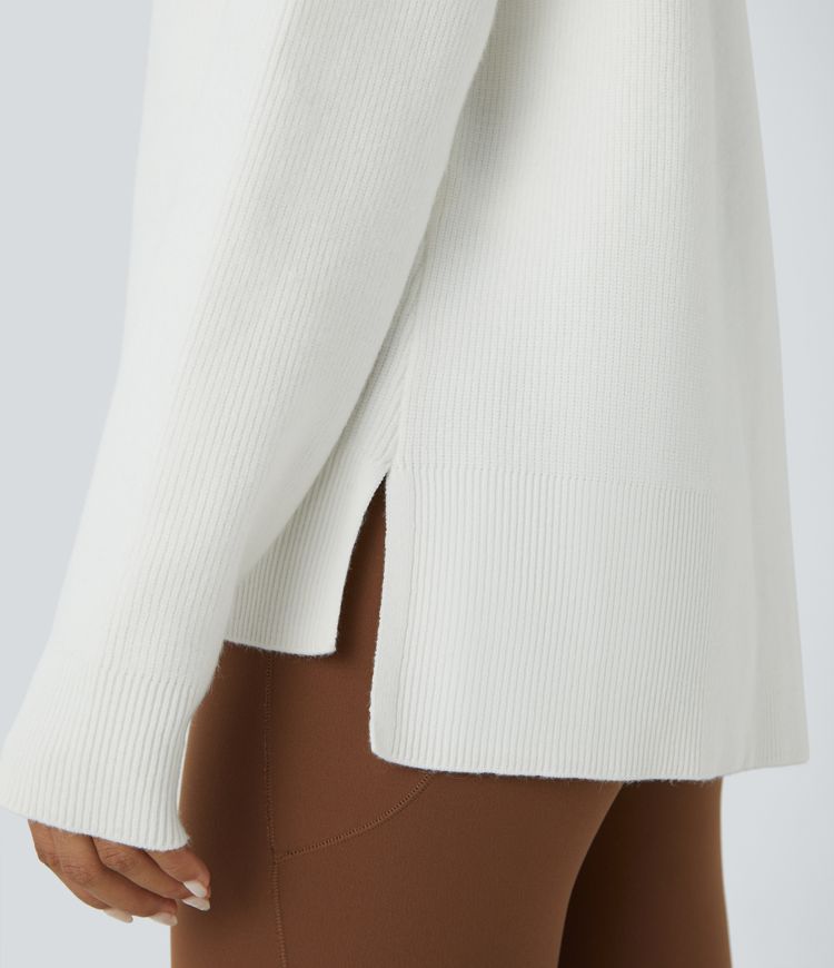 V Neck Long Sleeve Casual Sweater