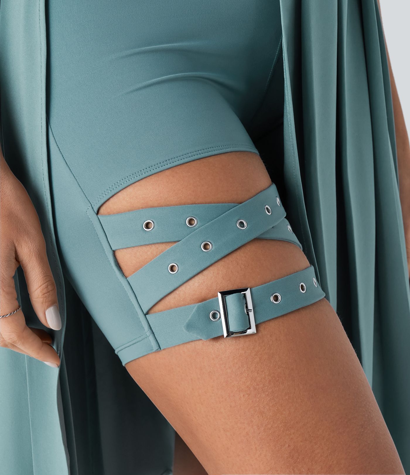 Breezeful™ High Waist Pleated Adjustable Buckle 2-in-1 Quick Dry Casual Skirt