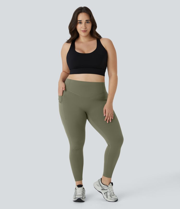 Halara UltraSculpt™ High Waisted Scrunch Butt Lifting Tummy Control Pocket Shaping Training Plus Size Leggings