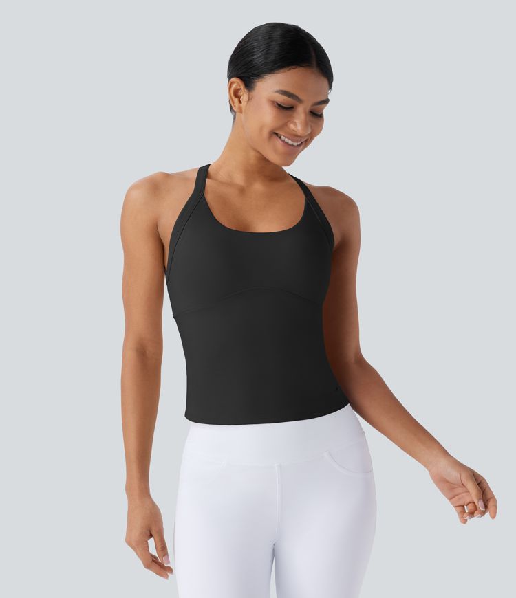 Softlyzero™ Plush Backless Cut Out Twisted Yoga Tank Top