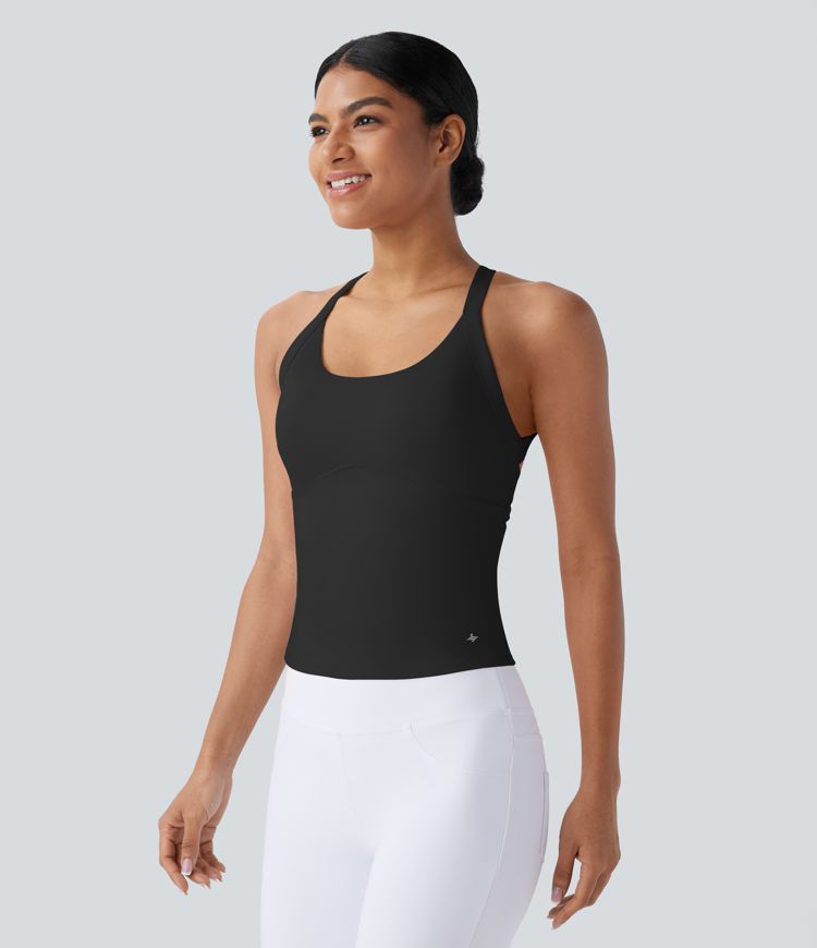 Softlyzero™ Plush Backless Cut Out Twisted Yoga Tank Top