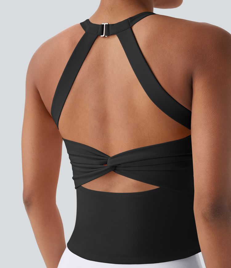 SoftlyZero™ Plush Cut Out Yoga Tank Top A-C Cups