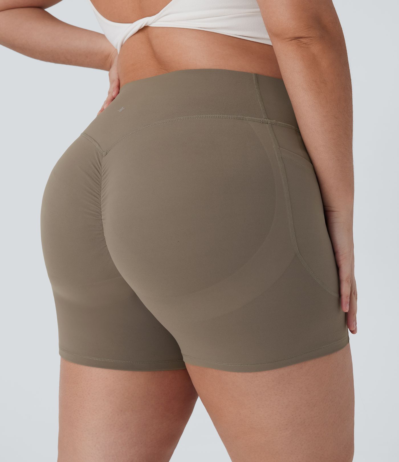 Plus Size Halara UltraSculpt™ High Waisted Scrunch Butt Lifting Tummy Control Shaping Training Biker Shorts 5'' with Pockets