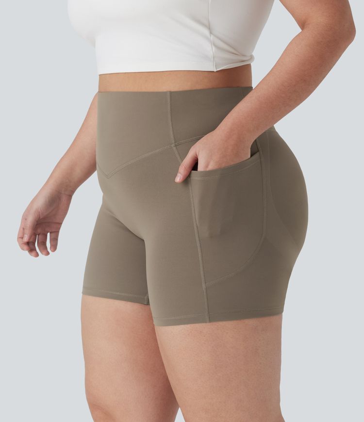 Shorts biker moldeadores Halara UltraSculpt™ de tiro alto moldeador de abdomen con push-up y bolsillos con 12,7cm de longitud