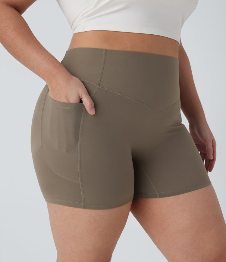 Shorts biker moldeadores Halara UltraSculpt™ de tiro alto moldeador de abdomen con push-up y bolsillos con 12,7cm de longitud