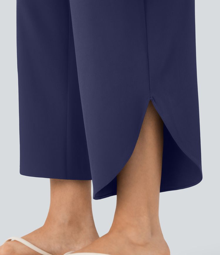 SoCinched Hohe Taille Bauchkontrolle Taschen-Saum Schnelltrocknende Hose