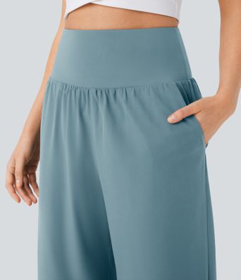 Pantalon de Contrôle du Ventre Taille Haute SoCinched avec Poches et Séchage Rapide