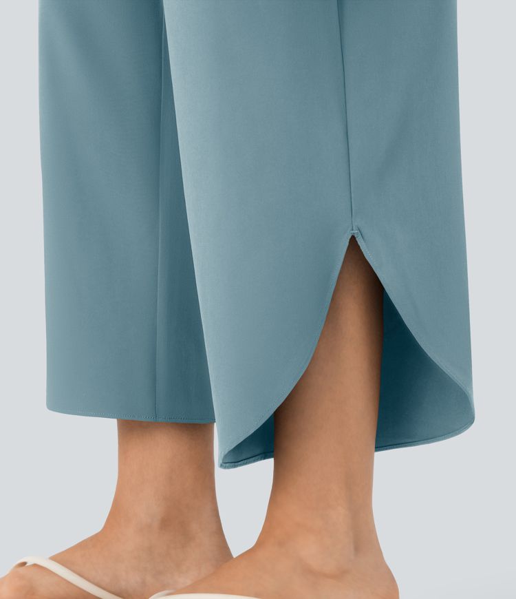 Pantalon de Contrôle du Ventre Taille Haute SoCinched avec Poches et Séchage Rapide