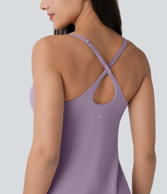 Softlyzero™ Plush Molded Cups Adjustable Strap Backless Dance Active Dress-Easy Peezy Edition