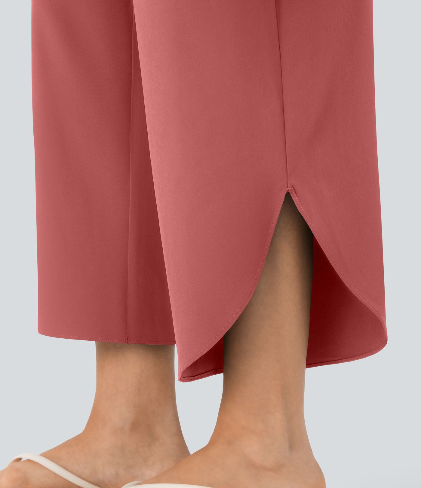 Breezeful™ High Waisted Tummy Control Split Hem Quick Dry Resort Pants with Pockets